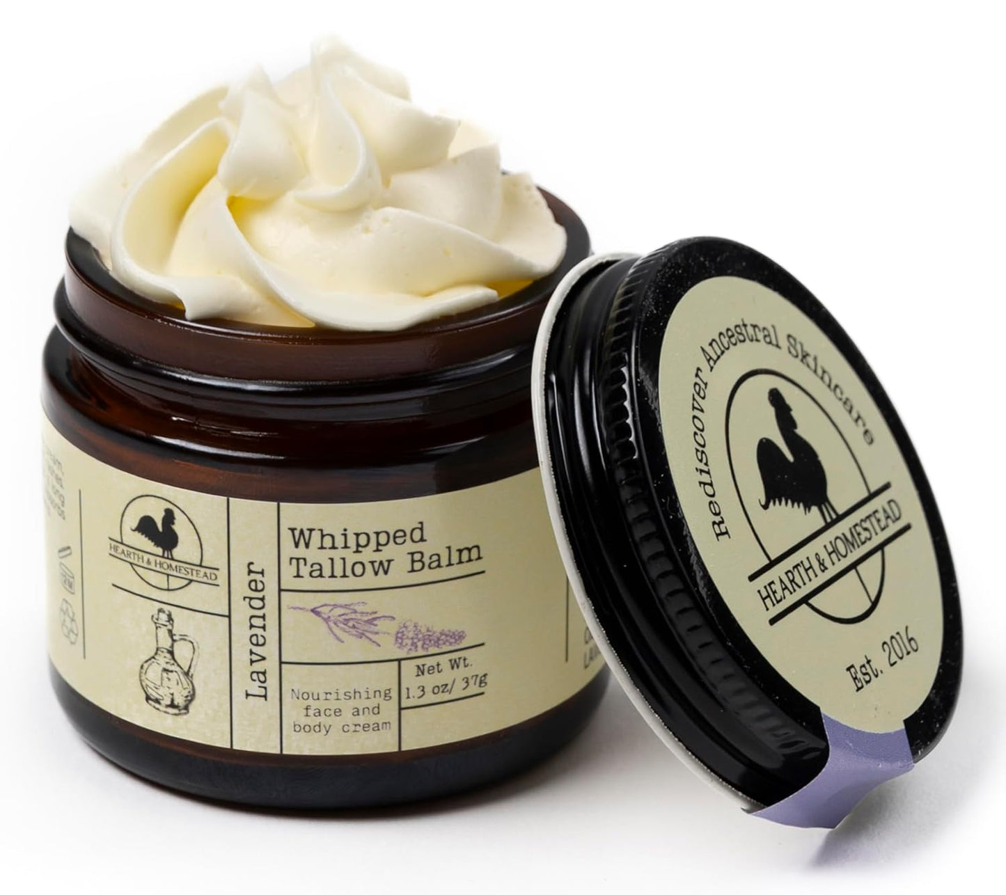 🔥Ręcznie robiony balsam łojowy (z dodatkiem ziół) Organiczne masło do ciała z dodatkiem oliwy z oliwek, na egzemę, trądzik różowaty, dla niemowląt