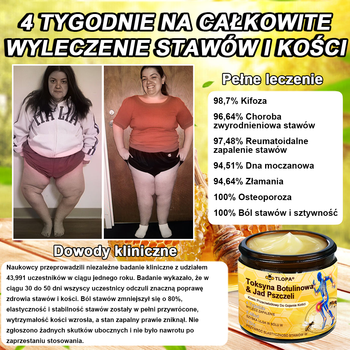 🦴TLOPA® Toksyna botulinowa i jad pszczeli Krem przeciwbólowy do gojenia kości🔥🔥🔥🔥