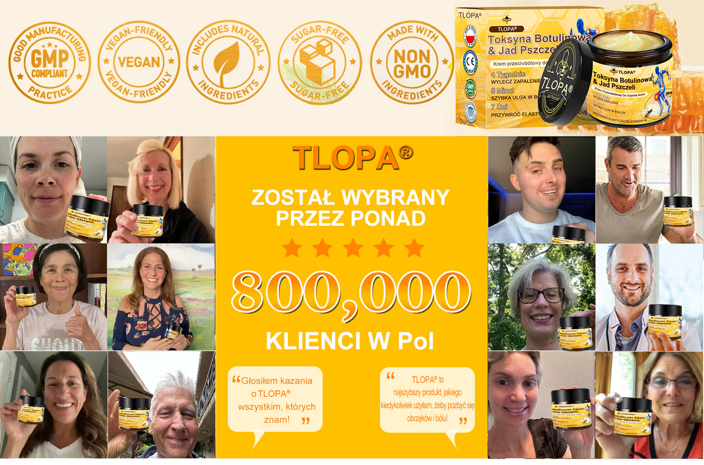 🦴TLOPA® Toksyna botulinowa i jad pszczeli Krem przeciwbólowy do gojenia kości🔥🔥🔥🔥