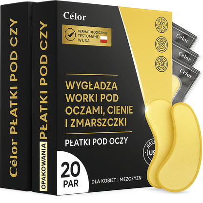 👀Płatki pod oczy (20 par) - 🔥Płatki pod oczy na opuchliznę i cienie pod oczami - Maska pod oczy do pielęgnacji urody i ciała - Maska pod oczy z aminokwasami i kolagenem na cienie i opuchliznę firmy Celor