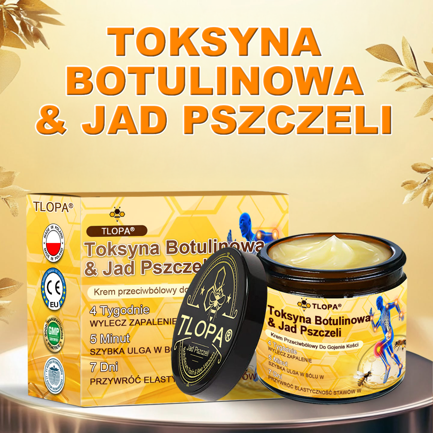 🦴TLOPA® Toksyna botulinowa i jad pszczeli Krem przeciwbólowy do gojenia kości🔥🔥🔥🔥