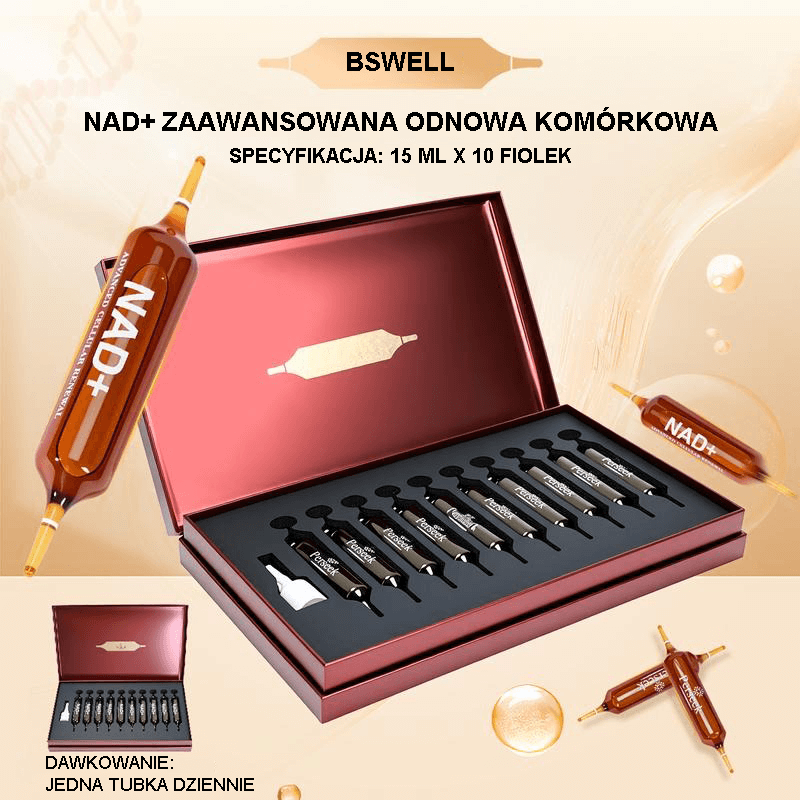 Widoczne rezultaty w 7 dni 🏆BSWELL Advanced Cellular Weight Loss suplement diety z NAD 1200 mg na starzenie się skóry i utratę wagi, 10 butelek