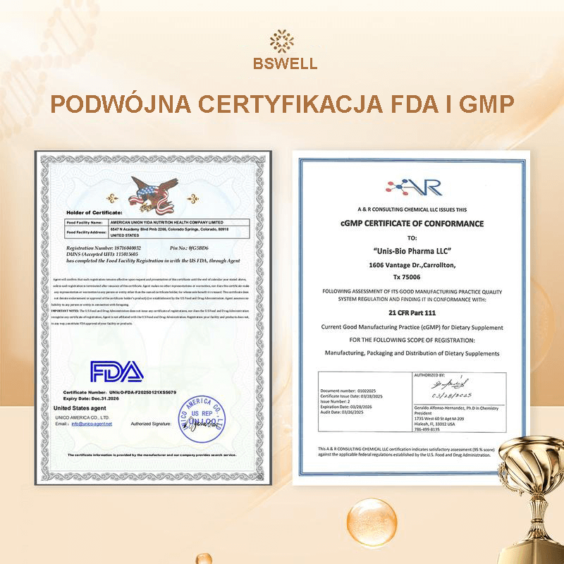 Widoczne rezultaty w 7 dni 🏆BSWELL Advanced Cellular Weight Loss suplement diety z NAD 1200 mg na starzenie się skóry i utratę wagi, 10 butelek